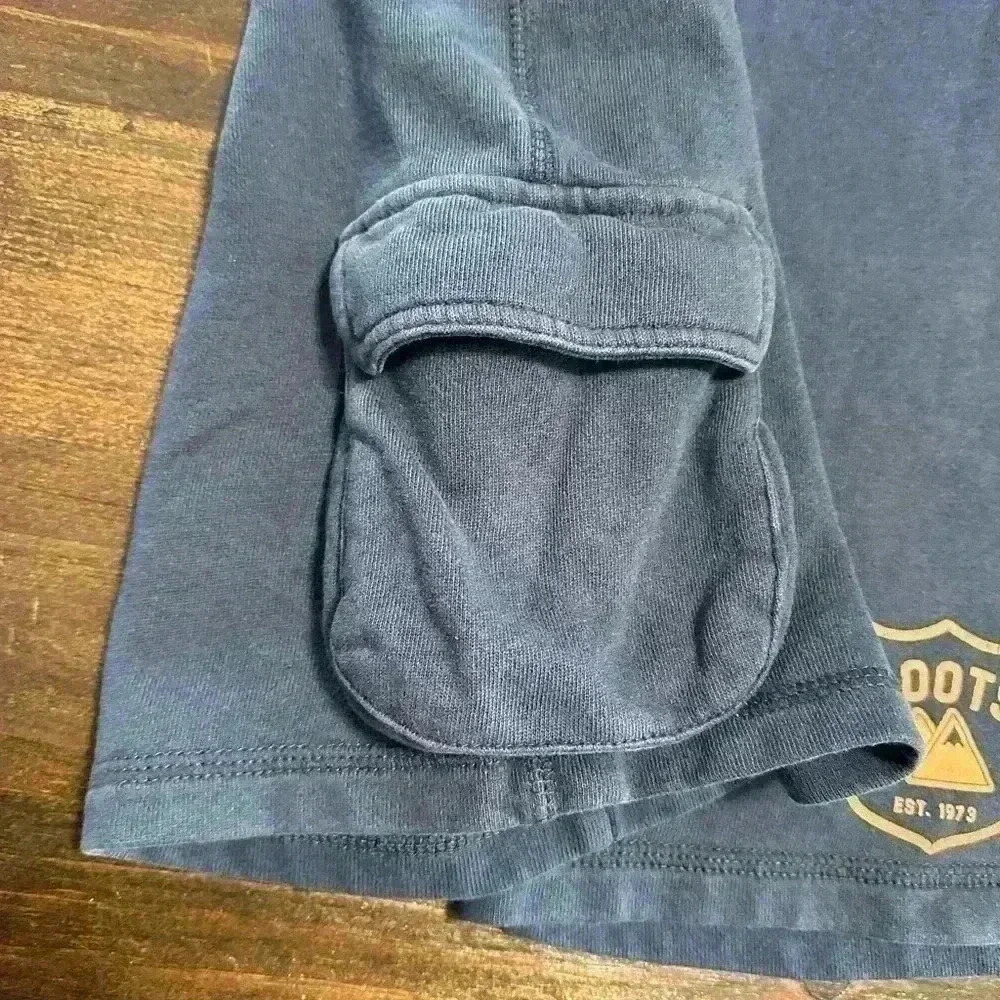 Roots Kids Canada Navy Blue Athletic Shorts Size 7 Cargo Sweatshorts - Picture 6 of 6